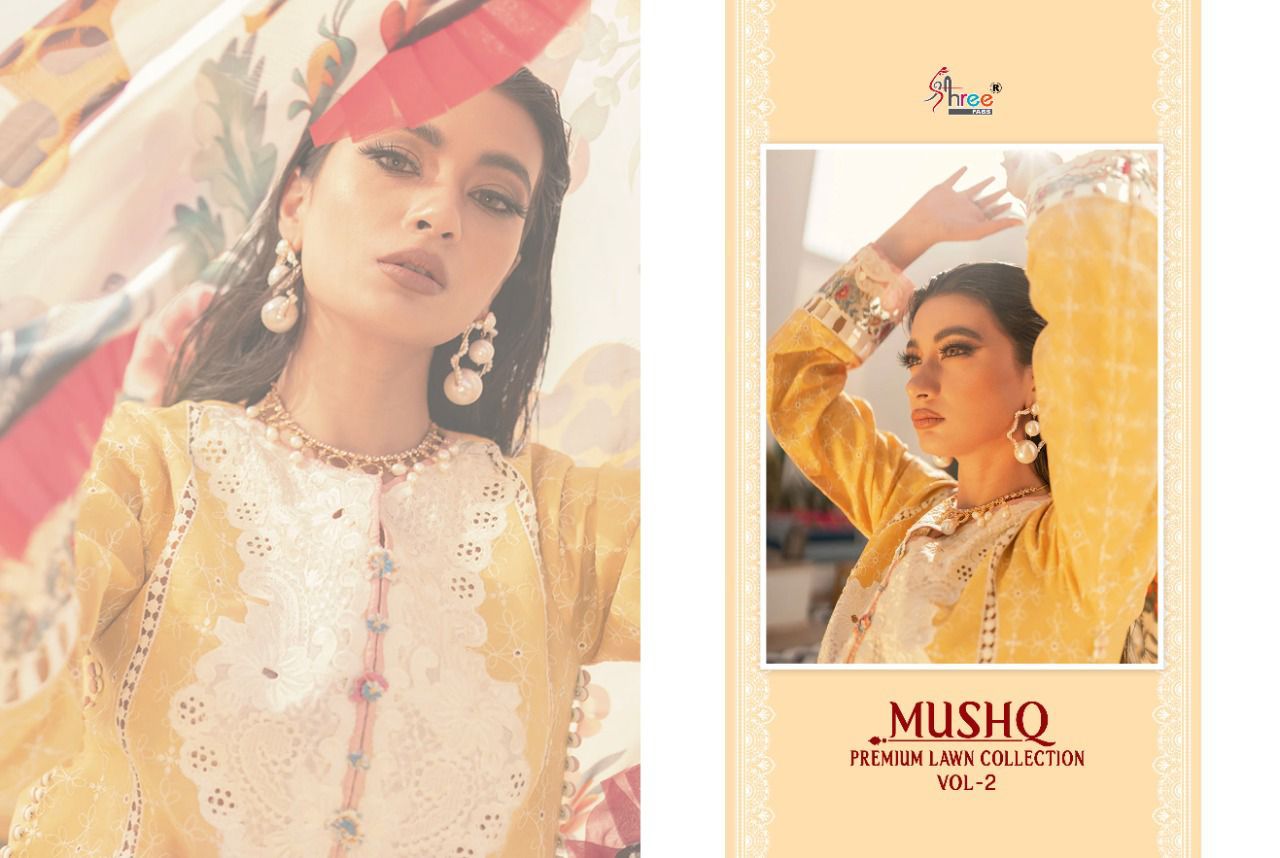 Shree Mushq Premium Lawn 2 New Fancy Ethnic Wear Pakistani Suits Collection